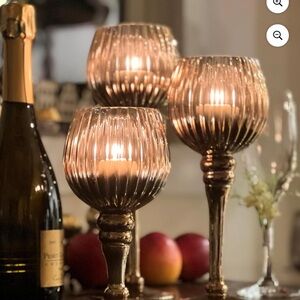 Elegant Gold Candle Holders